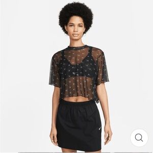 WOMEN'S NIKE AIR MESH SHORT SLEEVE CROP